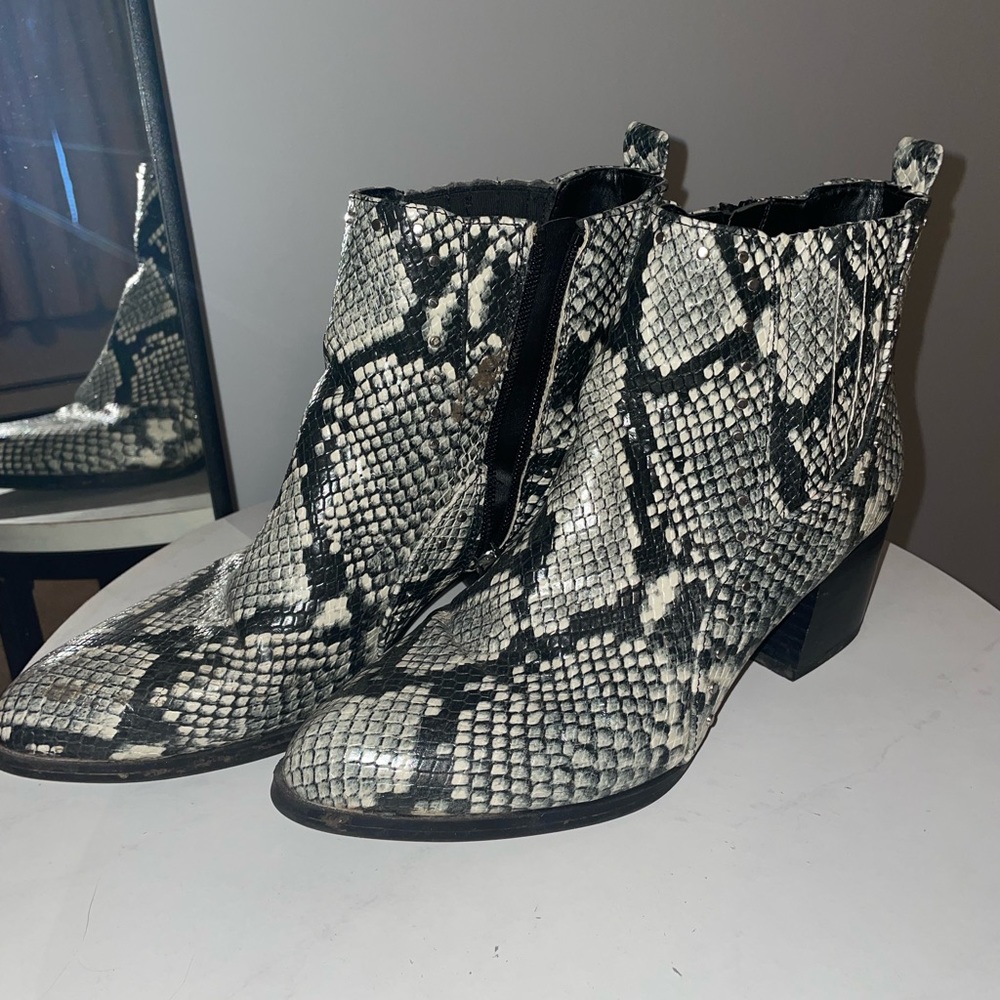 Circus Snakeskin booties